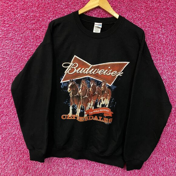 Junk Food Budweiser Clydesdales Beer Crewneck Sweater Medium - Picture 3 of 4